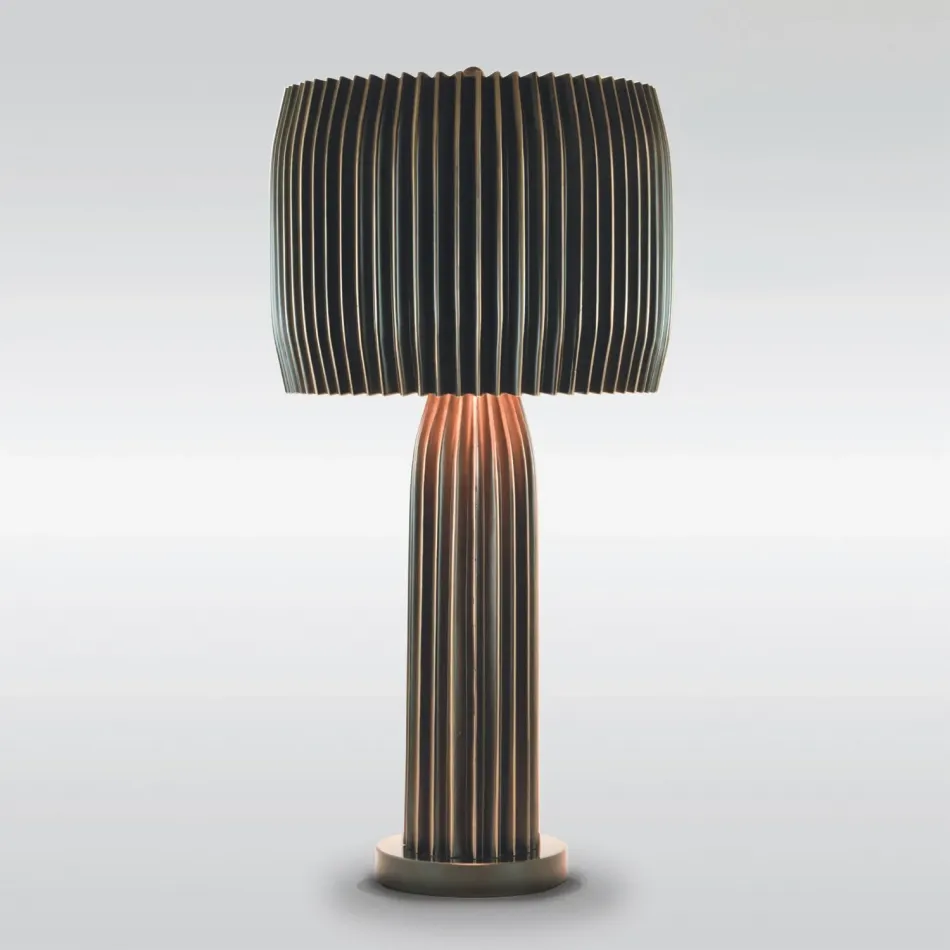 Crimp Table Lamp Bronze