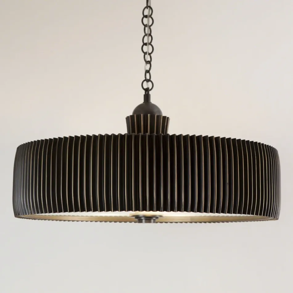 Crimp Chandelier Bronze