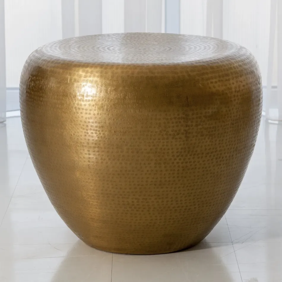 Goa End Table Antique Brass