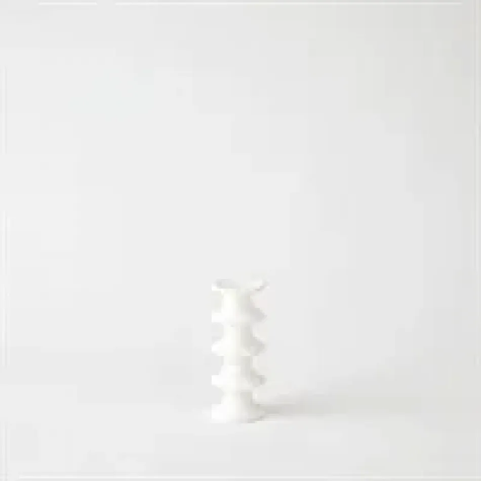 Ridge Alabaster Candlestick White Small