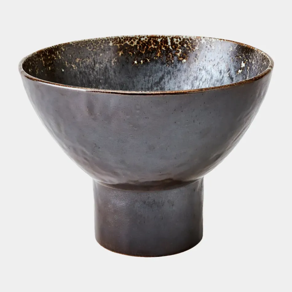 Cinder Reactive Footed Bowl 8"H x 12"W x 12"D