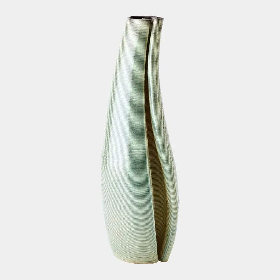Rift Washed Green Vase Large