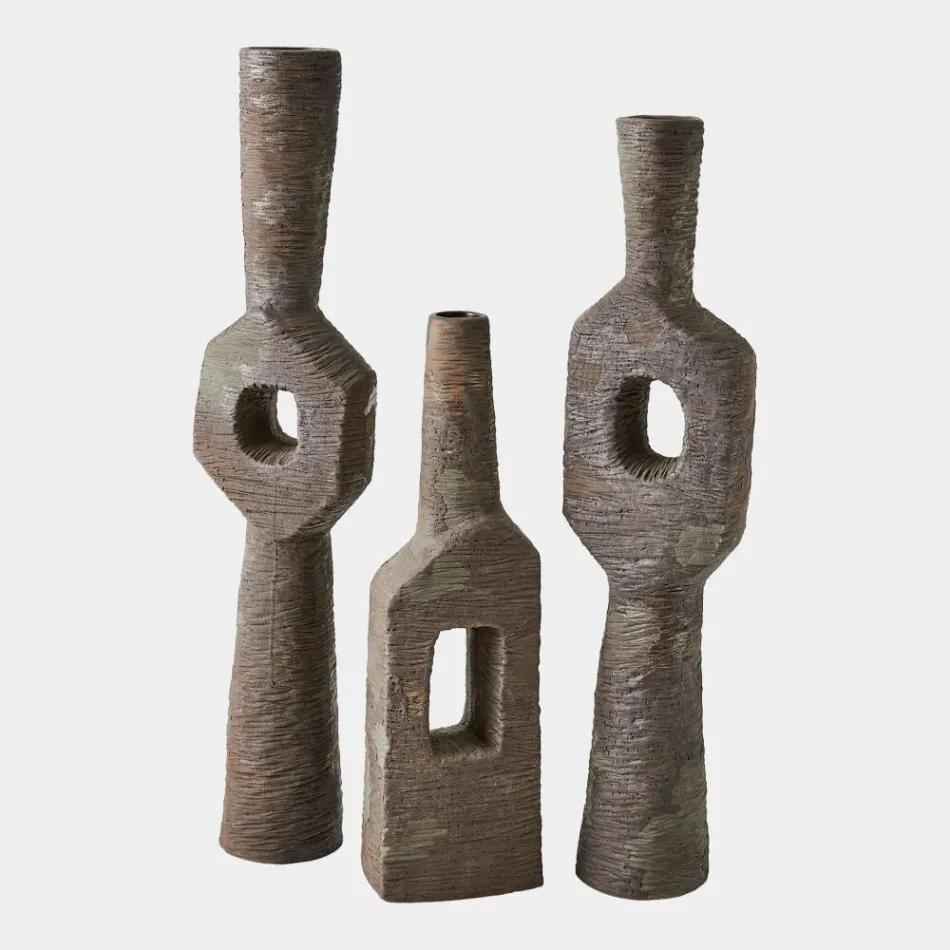 Ebba Rugged Brown Vase