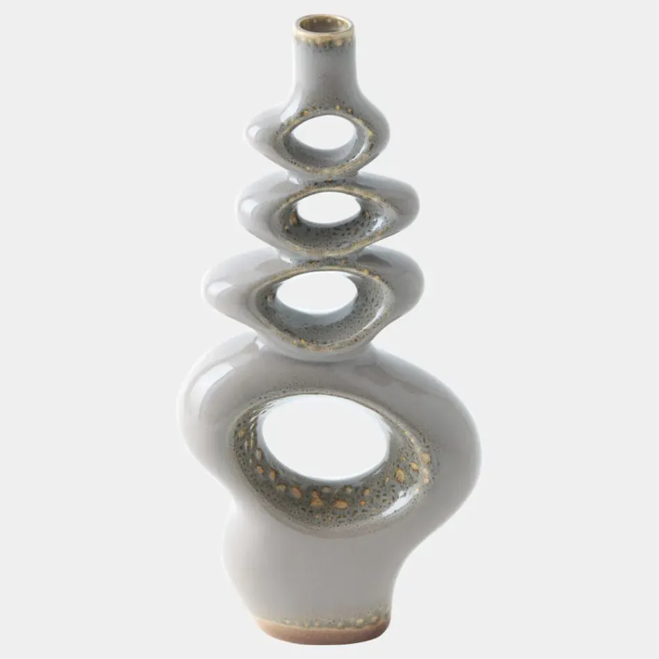 Token Gray Splotch Vase Small