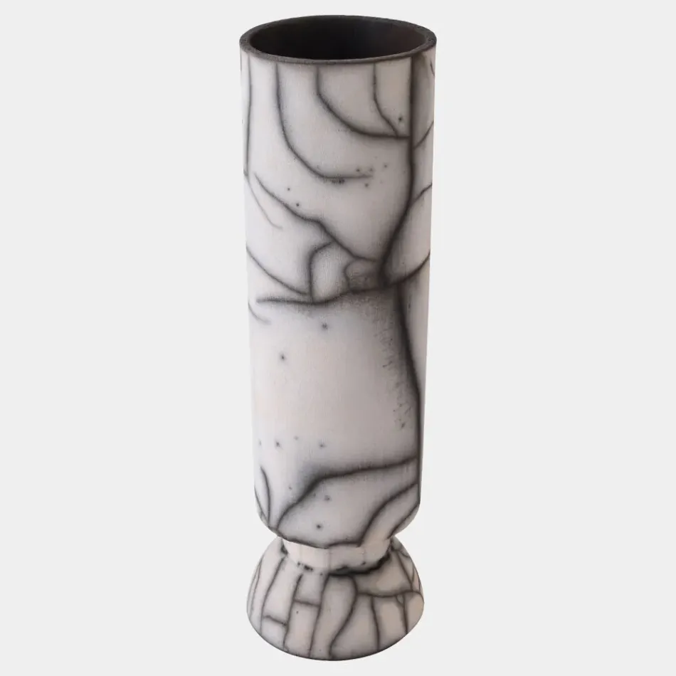 Trophy Naked Raku Vase Tall