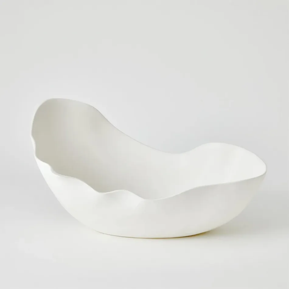 Horn Bowl Matte White Large