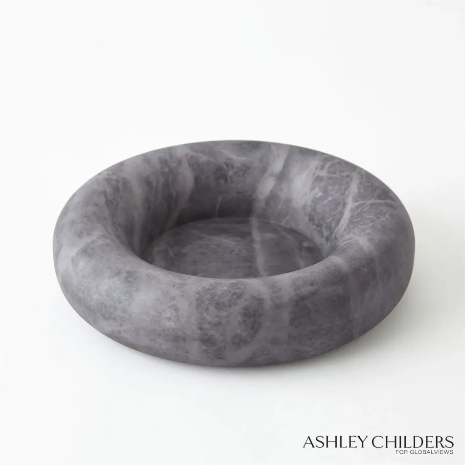 Alabaster Ring Bowl Grey Squat