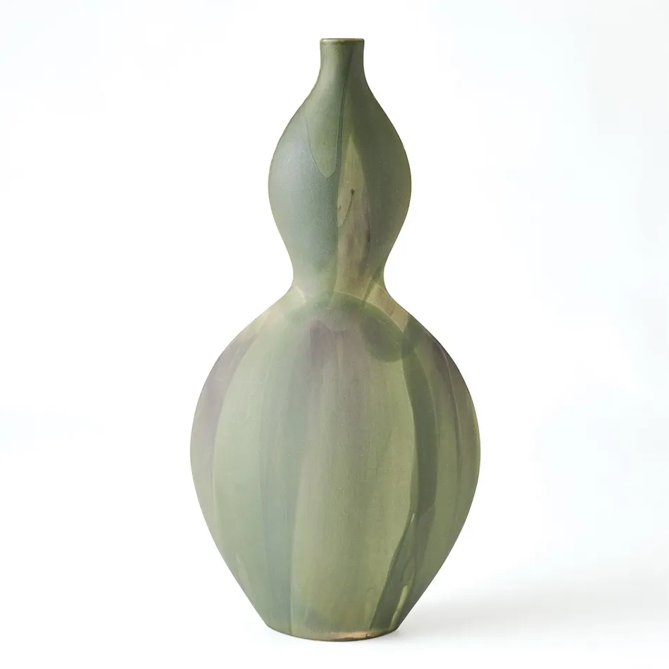Helios Vase Washed Green Large