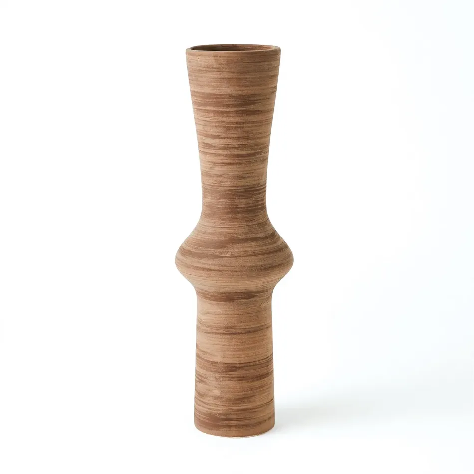 Expo Vase Brown Low Neck