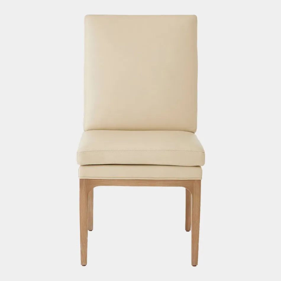 Abbott Taupe Leather Dining Chair