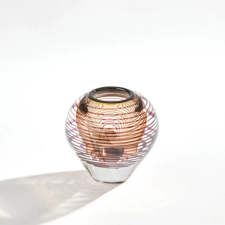 Spiraled Vase Amber Small