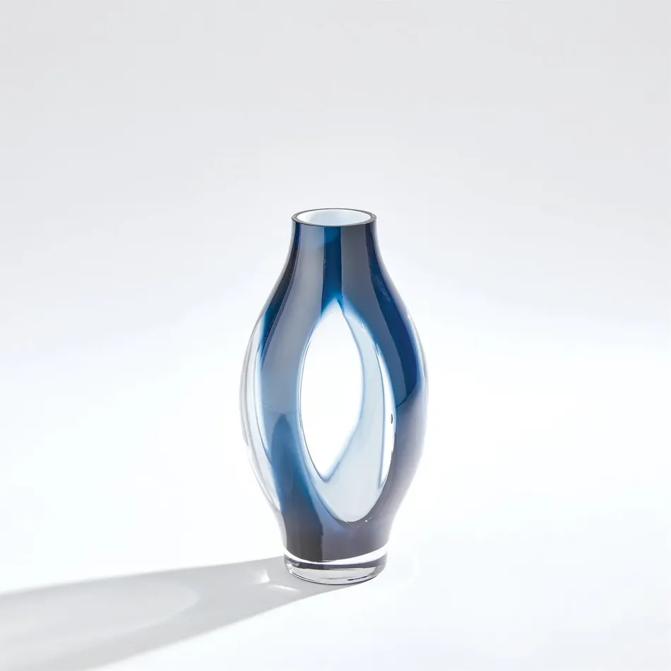 Fly Through Vase Night Blue Small