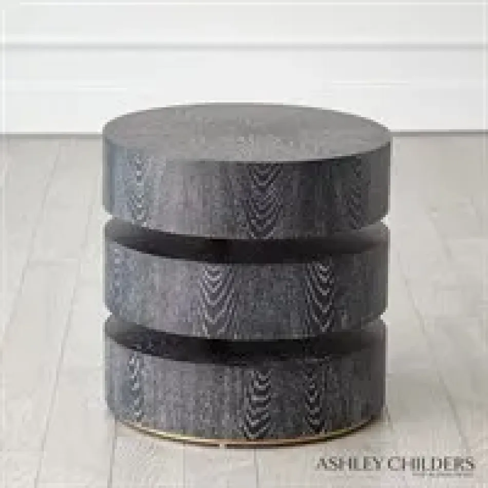 Pivot Side Table Ebony Cerused