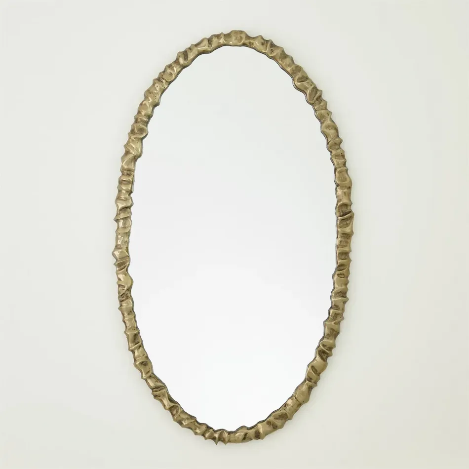 Artiste Oval Mirror Brass
