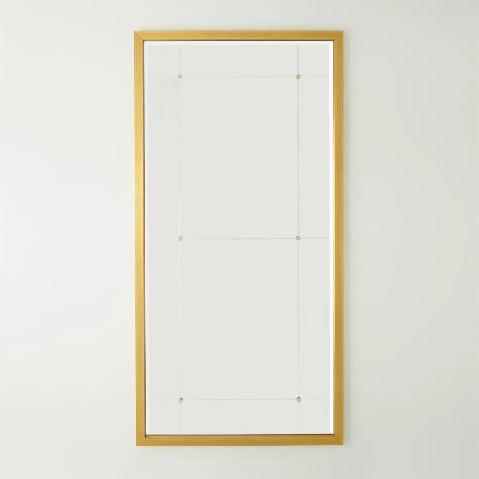 Beaumont Floor Mirror Gold Leaf