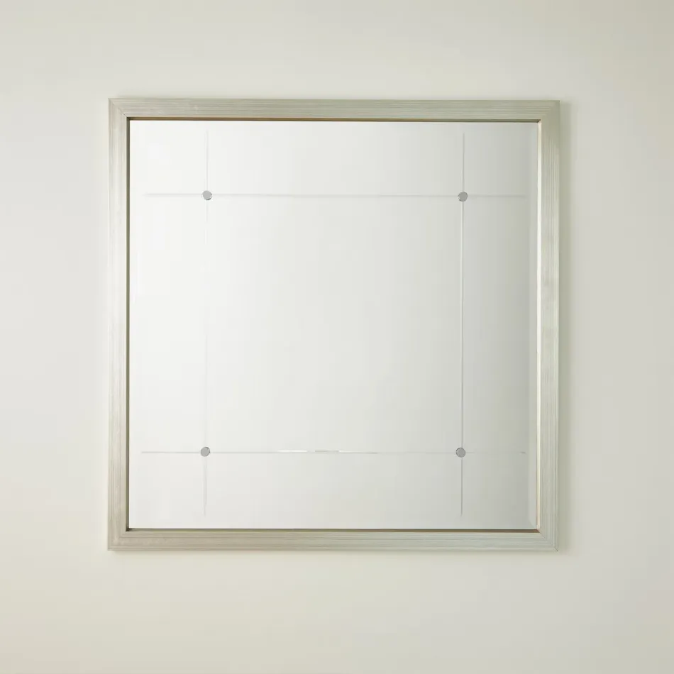 Beaumont Square Mirror Silver Leaf