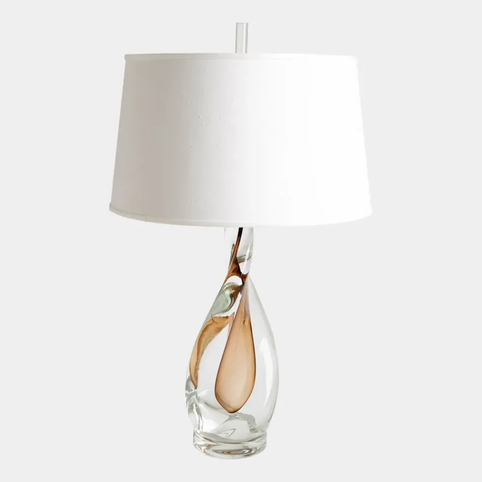 Beryl Twist Lamp with Silk Shade