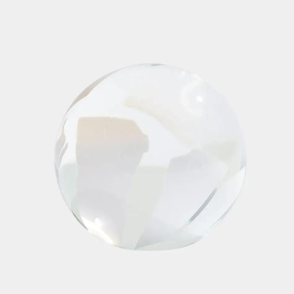 Verna Glass Flakes Orb Paperweight