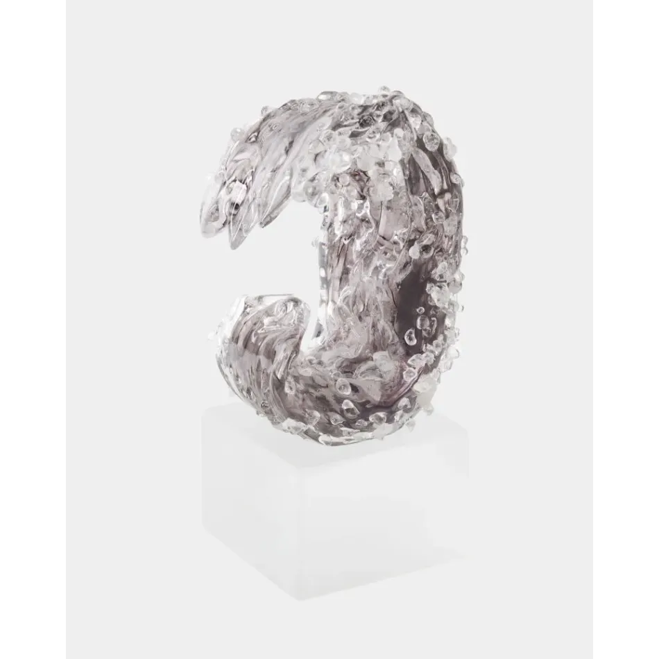 Miniature Tidal Wave Gray Sculpture Small