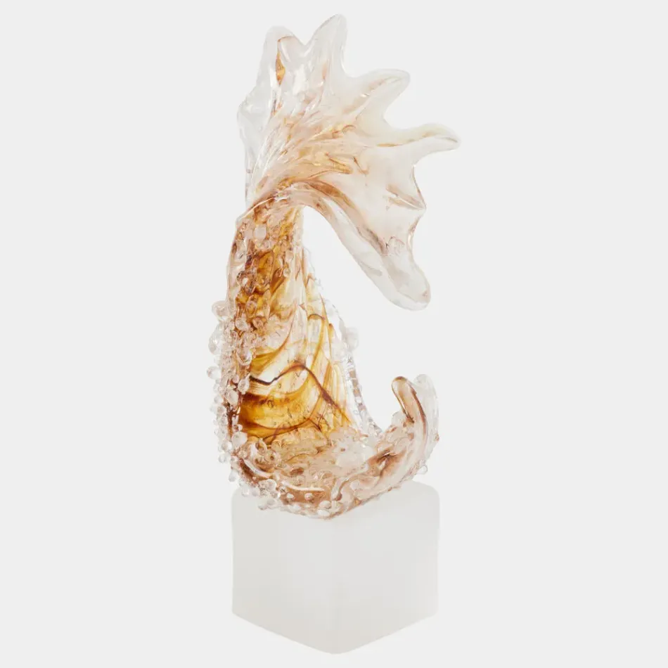 Miniature Tidal Wave Brown Sculpture