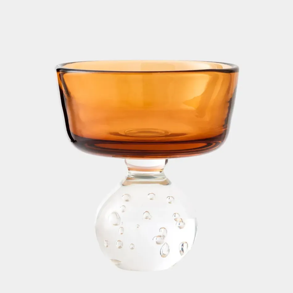 Bella Amber Footed Bowl