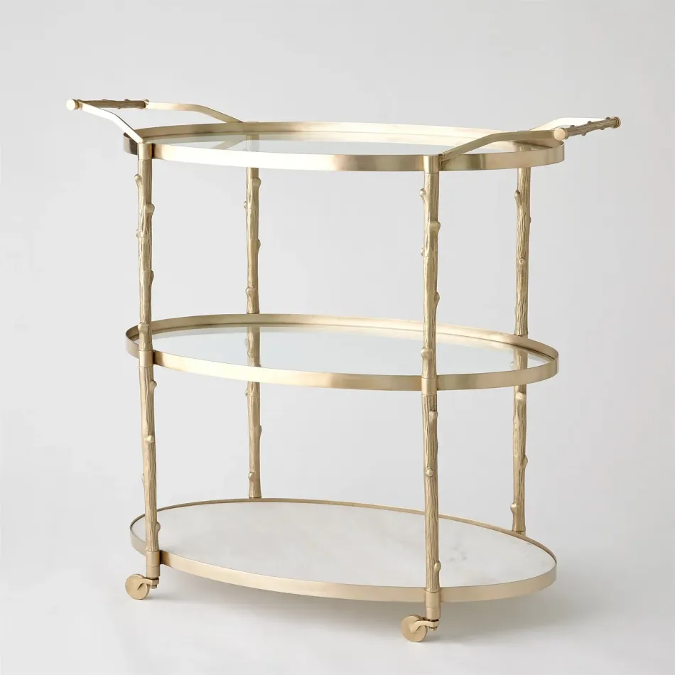 Arbor Bar Cart Brass