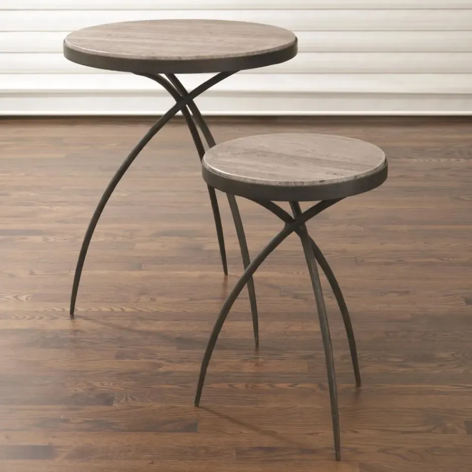 Tripod Table with Grey Marble Top