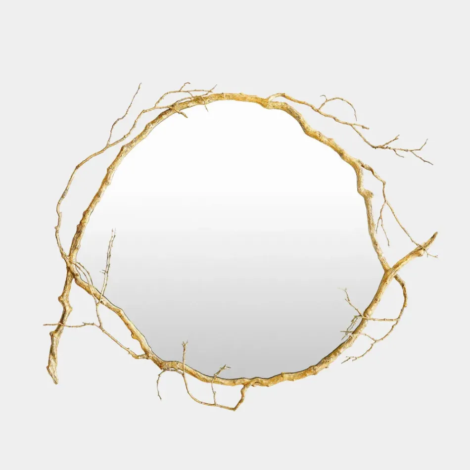 Botanica Brass Round Mirror