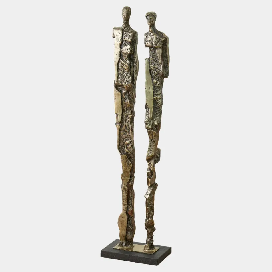 Brut Couple Brass Sculpture