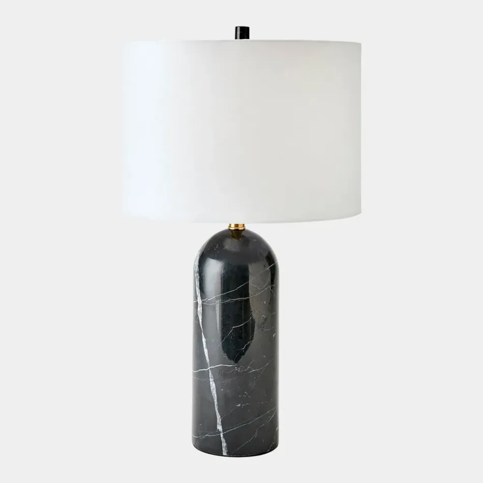 Callanish Black Marble Lamp 26"H x 15"W x 15"D