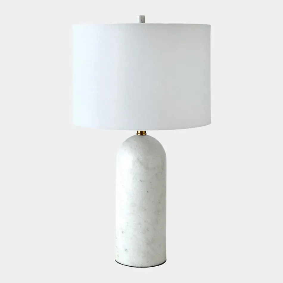 Callanish White Marble Lamp 26"H x 15"W x 15"D