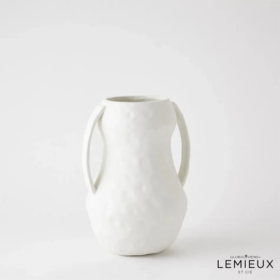 Aquitaine Vase Matte White Medium