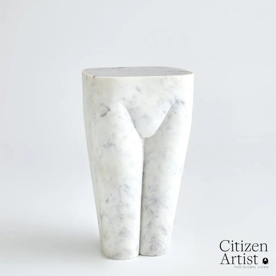 Femme Stool White Marble