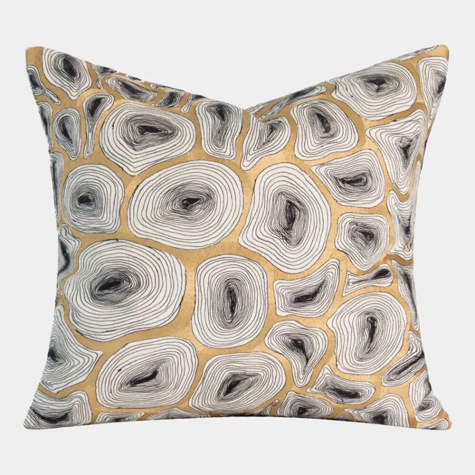 Agate Black/Gold Pillow