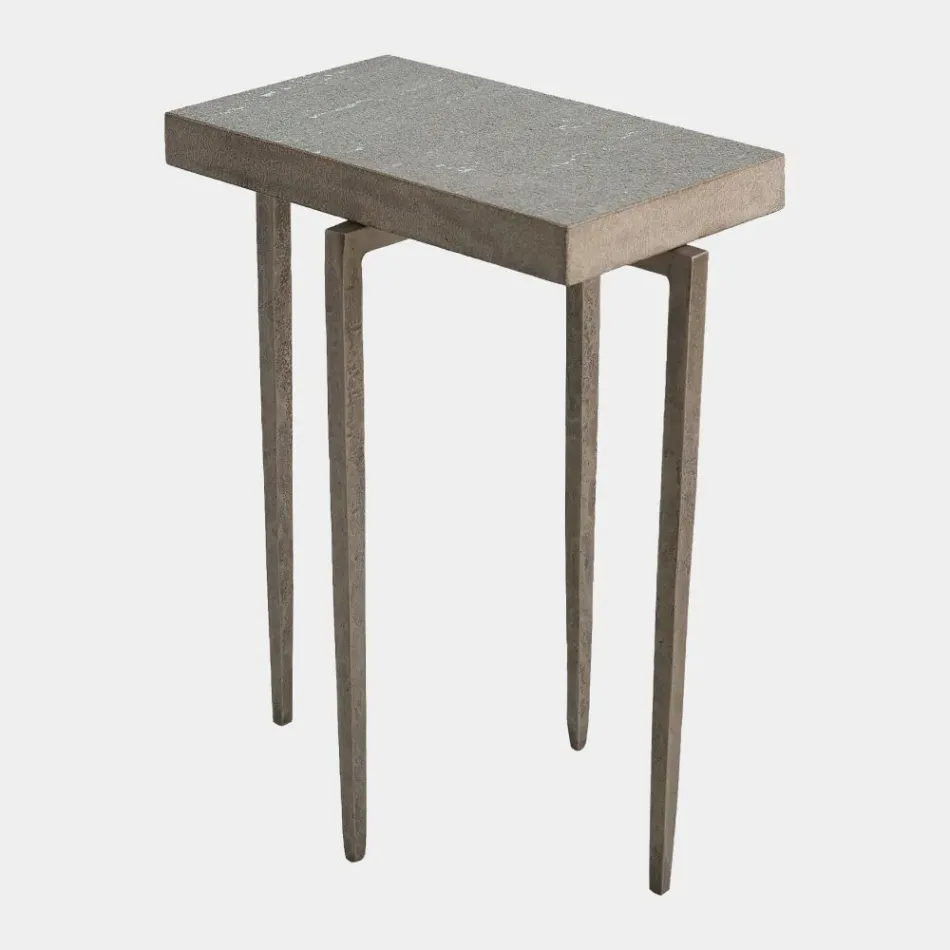 Laforge Iron/Flamed Granite Accent Table