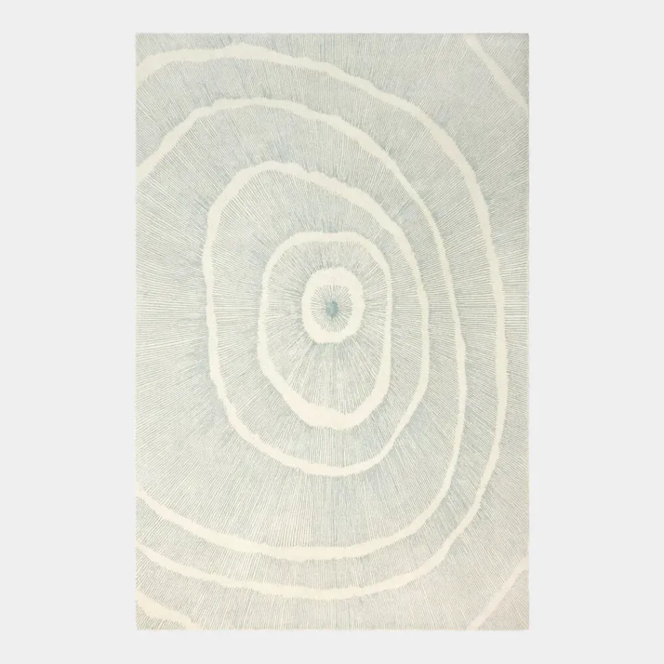 Burst Ivory/Blue Rug