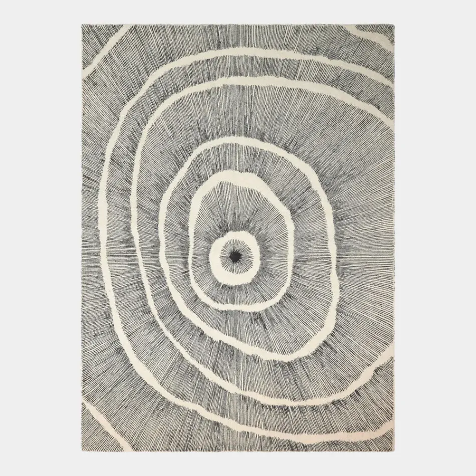 Burst Ivory/Black Rug