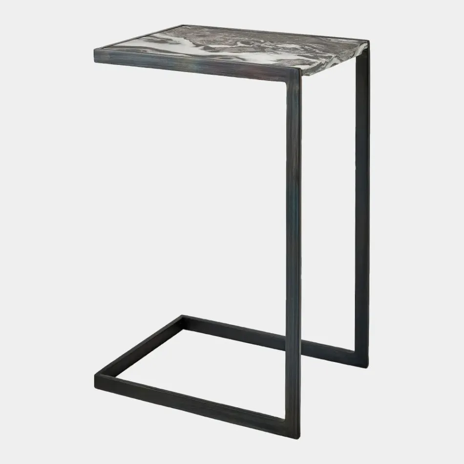 Nudge Gunmetal Nesting Table Large