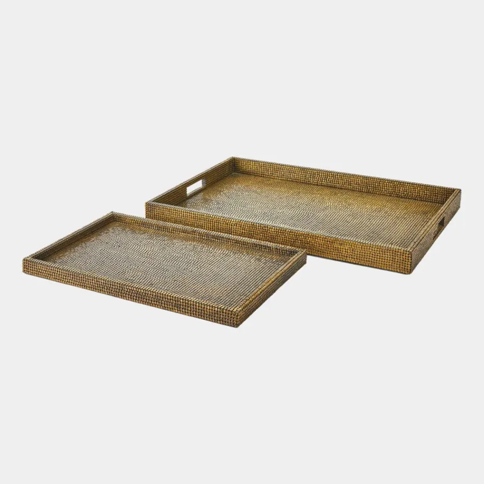 Lames Aged Brass Tray
