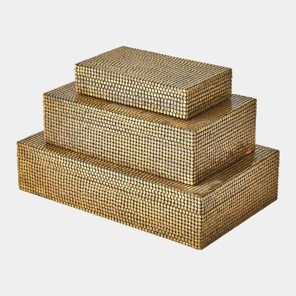 Lames Aged Brass Box
