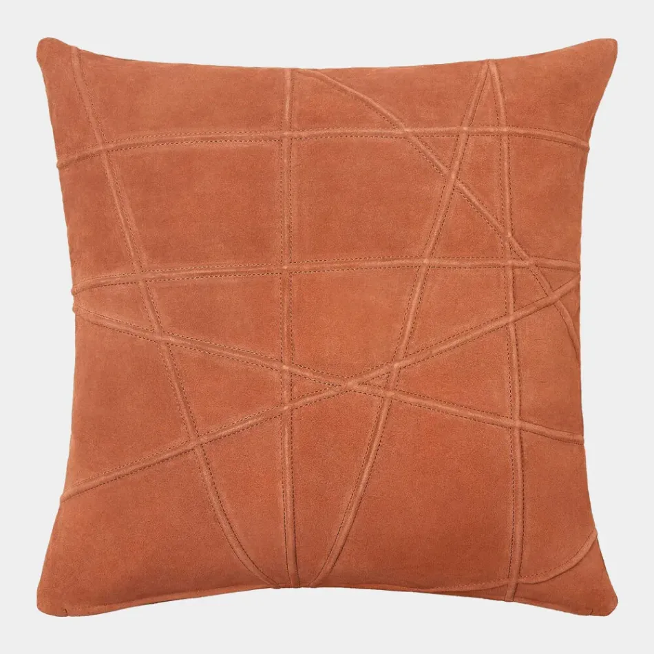 Crossroads Rust Suede Pillow
