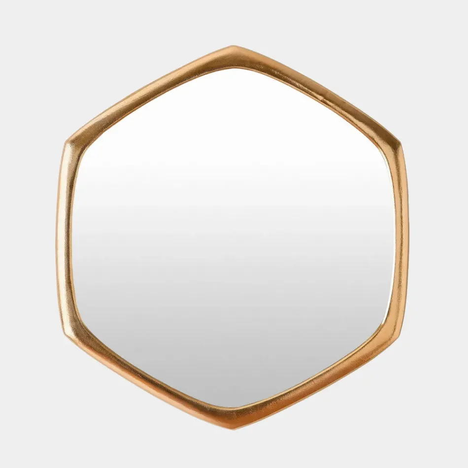 Hexagon Gold Mirror