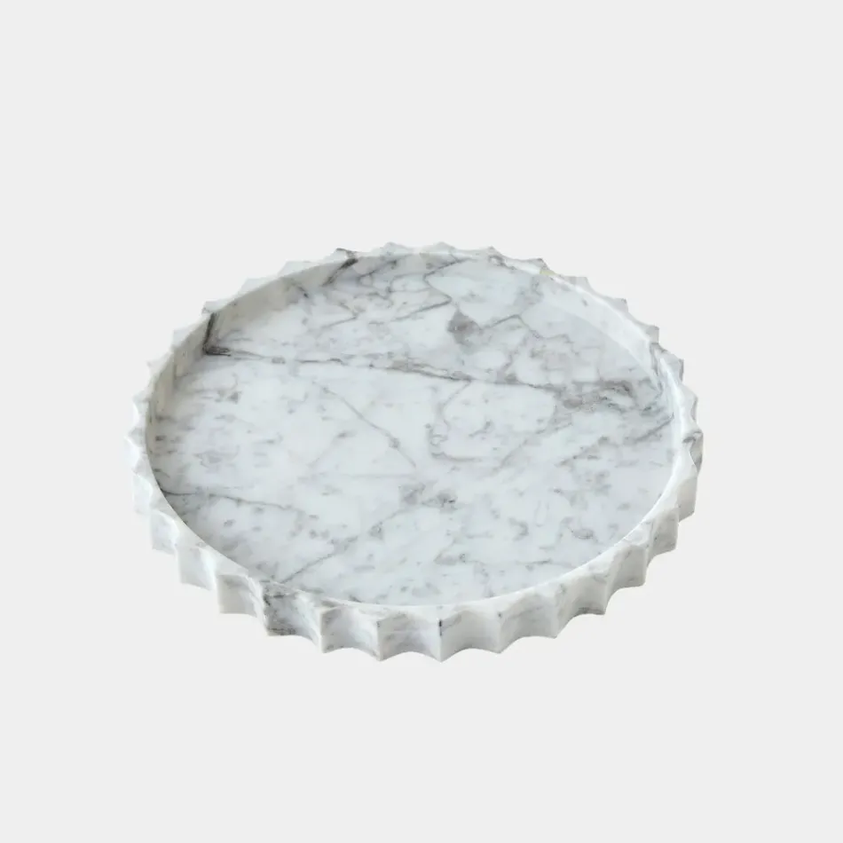 Ionic Gray White Tray 1"H x 12"W x 12"D