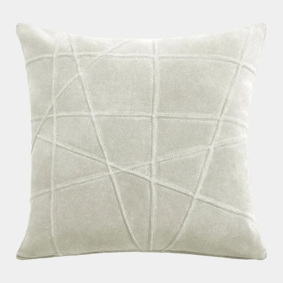 Crossroads Gray Suede Pillow