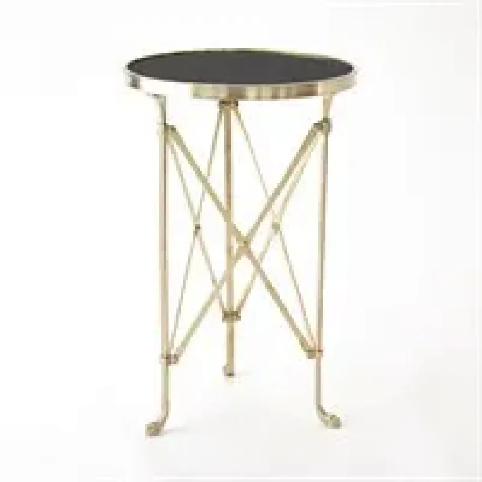 Directoire Table Brass/Black Granite