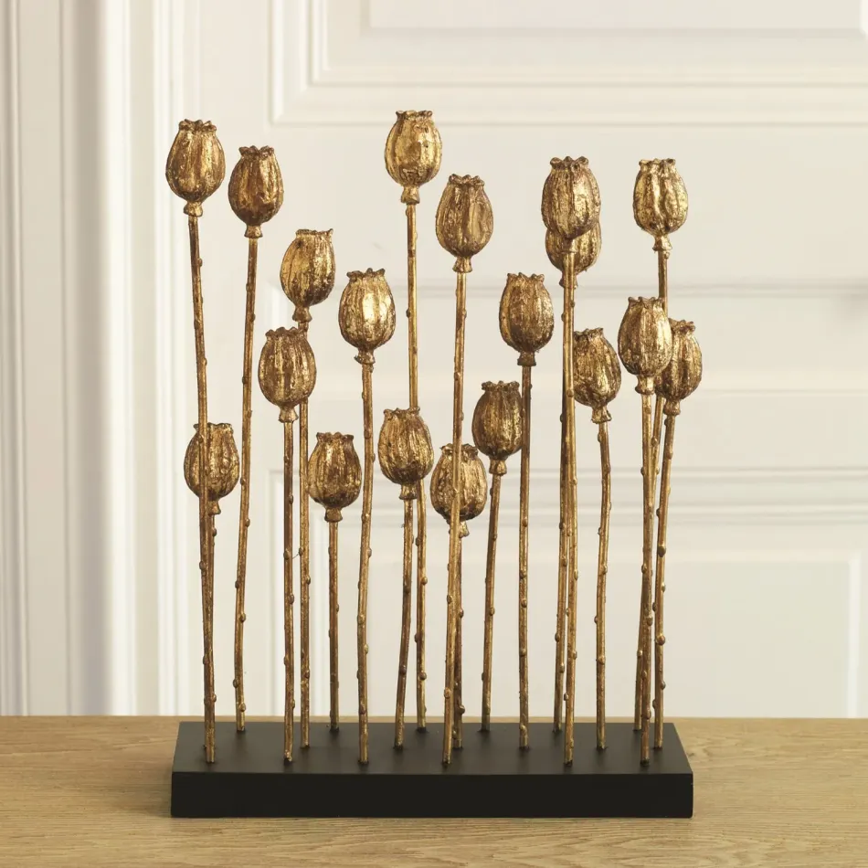 Poppy Pod Sculpture Multi Gold