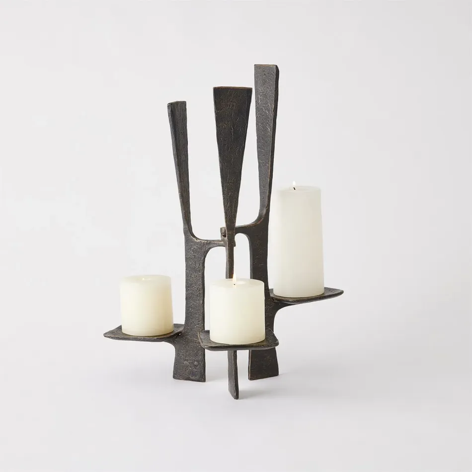 Triune Candleholder - Bronze