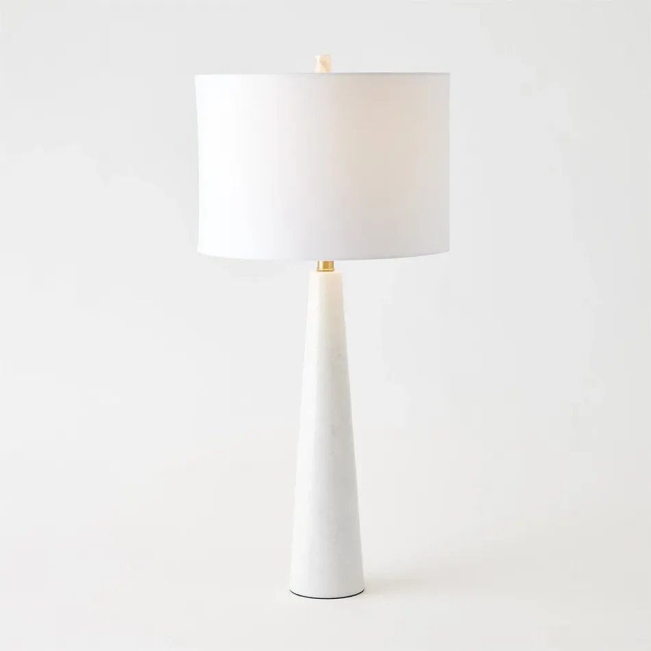 Pinnacle Marble Lamp - White