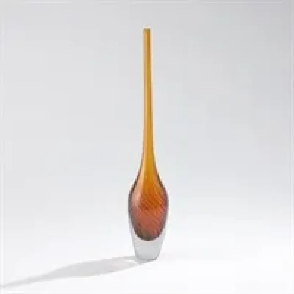 Flecked Spire Bottle - Amber - Large