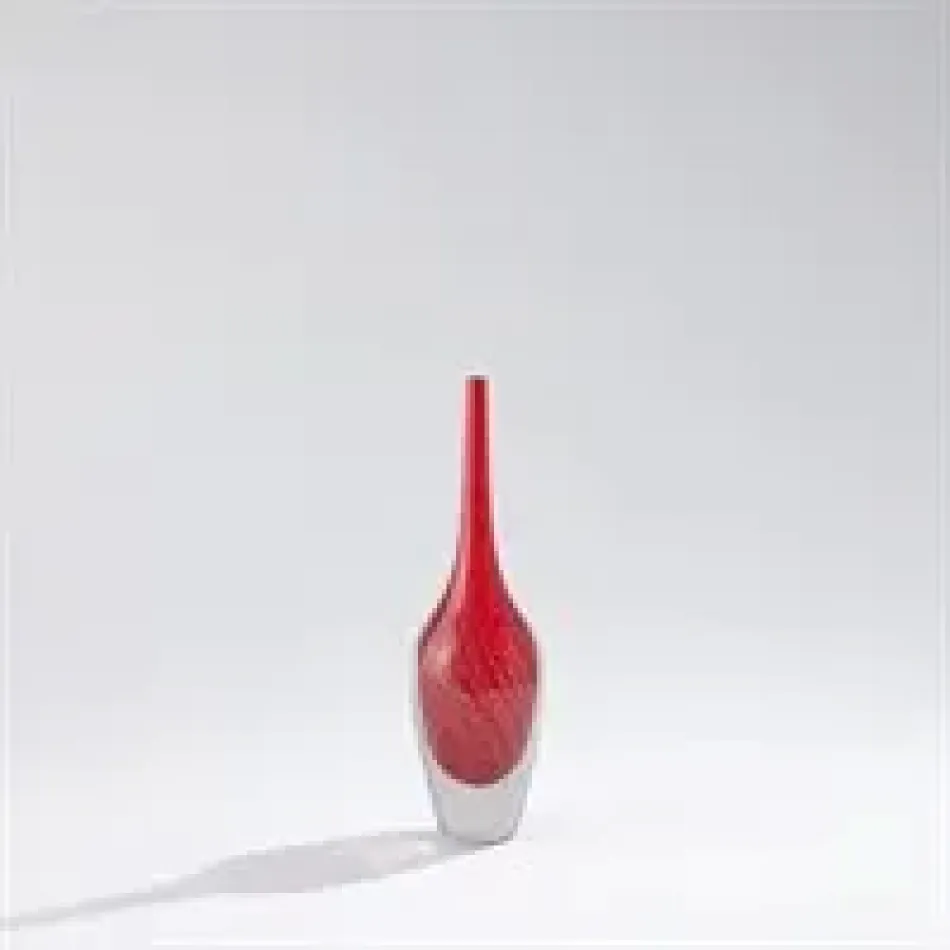 Flecked Spire Bottle - Red - Small